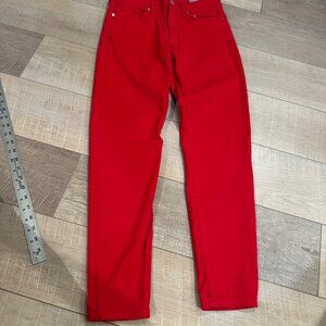 BANANA REPUBLIC WOMENS RED PANTS SIZE 29 SKINNY